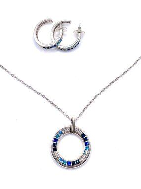 BRIGHTON SPECTRUM CRYSTAL NECKLACE & EARRINGS SET